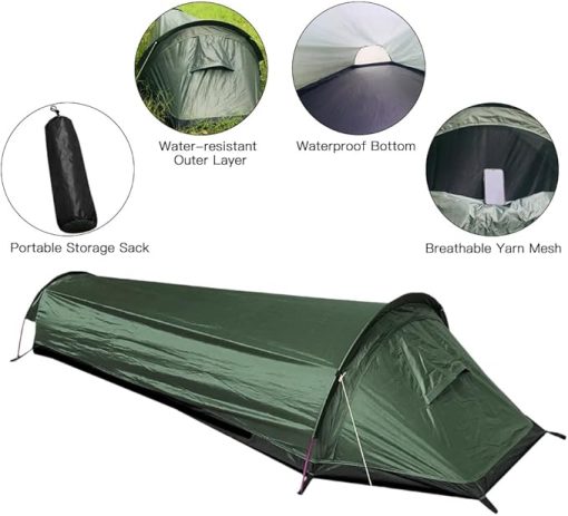Lightweight Single Person Backpacking Tent for Outdoor Camping - Image 2