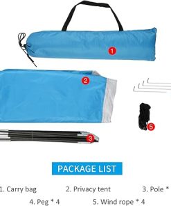 Portable Orange Grey 3-Season Camping Tent for One Person Outdoors 2