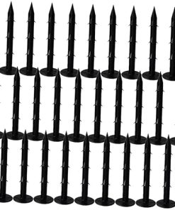 Black Ground Nails 100pcs Plastic Stakes for Gardening Tent Use