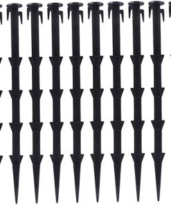 10-Piece Plastic Camping Tent Stakes Lightweight Ground Pegs for Garden