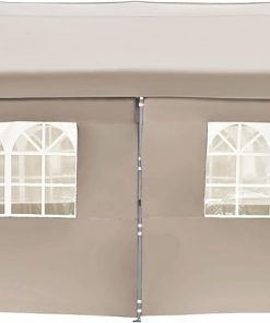 Outdoor 10×20 Foot Tent with Sandbags and Supports for 20 People