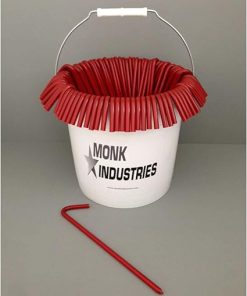 10 Inch Red Bucket of 100 Hook Stakes for Outdoor Use