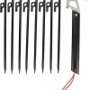 BESPORTBLE Outdoor Tent Stakes U-Shaped Zinc Coated 8 Pack Camping 3
