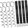 Spiral Garden Stakes 1pc Outdoor Turf Ground Anchor Iron Orange 4
