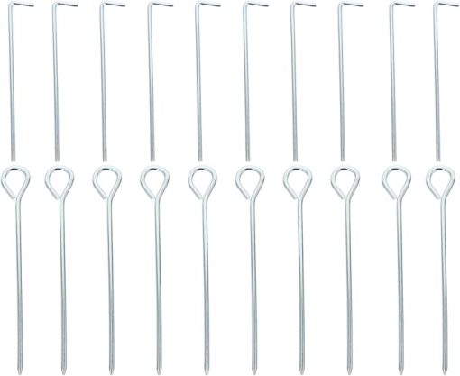 20 Durable Camping Tent Pegs Iron Stakes Easy Installation Outdoor Use