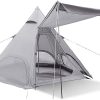 Spacious 3-4 Person Portable Camping Teepee Tent for Outdoor Adventures 4
