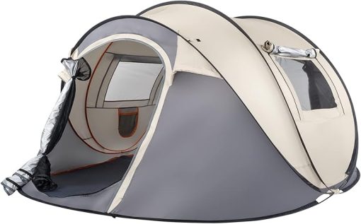 4 Person Pop Up Camping Tent Easy Setup for Hiking Fishing Beach