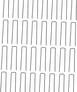 50pcs U-Shaped Turf Fixing Nails Black Zinc Coated for Gardening