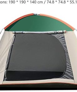 Portable Waterproof Windproof Camping Tent for 3-4 People Orange 2