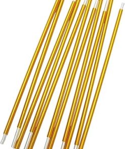 DIY Outdoor Tent Poles Golden Alloy Accessories for Camping Replacement