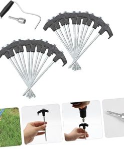 Heavy Duty Camping Tent Pegs Set for Canopy and Beach Use 2