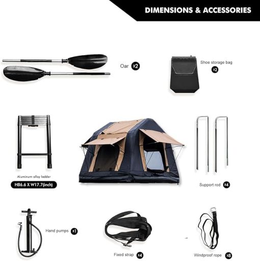 Inflatable Roof Top Tent for Comfortable Elevated Camping and Quick Setup - Image 2