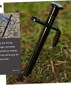 Metal Camping Tent Pegs 6 Pack Quick Setup Ground Stakes Simple Design 2