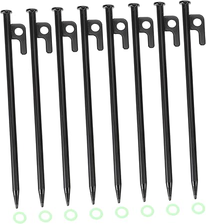 Unbreakable Metal Tent Stakes Heavy Duty Ground Anchors for Camping Unbreakable Metal Tent Stakes Heavy Duty Ground Anchors for Camping
