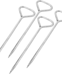 Heavy Duty Steel Tent Stakes Set for Camping and Outdoor Events