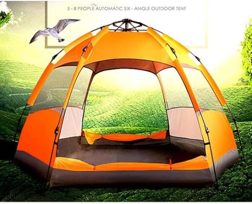 Large Waterproof Hexagonal Tent for Travel and Camping Automatic Open - Image 2
