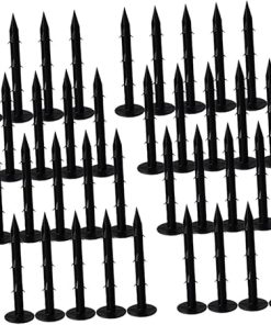 100 Black Ground Nails for Gardening Outdoor Tent Fixing Tools