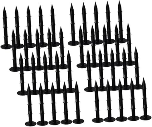 100 Black Ground Nails for Gardening Outdoor Tent Fixing Tools