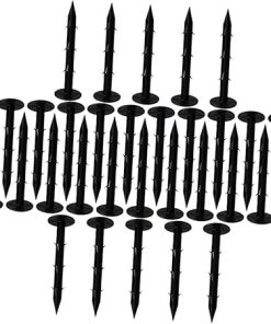 120 Plastic Ground Nails for Landscaping Gardening Tools Black Stakes