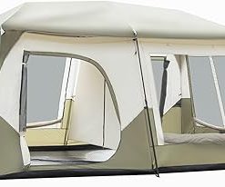 Spacious Multi Room Camping Tent for Family Water Resistant 168″ x 120″