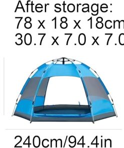 Family Camping Tent for 3-5 People Easy Setup Large Space Outdoor 2