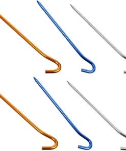 Heavy Duty Titanium Alloy Tent Stakes for Outdoor Camping 6pcs