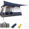 Large Sky Blue Beach Tent with Cooler Pocket and Reinforced Corners 4