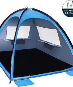 UPKOCH Folding Beach Tent UPF 50 Ventilation with Compact Storage 2