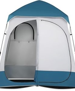 Outdoor Privacy Tent for Showering and Changing Easy Setup Blue White