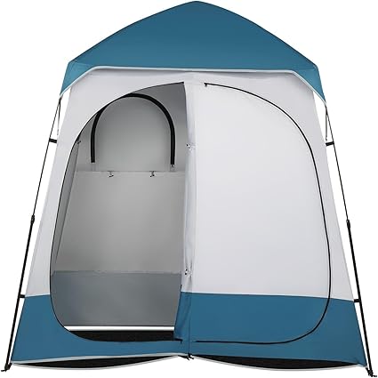 Portable Outdoor Shower Tent with Two Rooms, Easy Pop-Up Design Portable Outdoor Shower Tent with Two Rooms, Easy Pop-Up Design