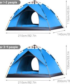 Water-Resistant Pop Up Tent for 1-2 People Ideal for Camping 2