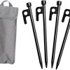 Totority 50pcs U-Shaped Landscape Nails for Landscaping Staples Pins Ground Stakes with Gaskets Turf Garden Outdoor Stakes Natural Artificial Grass Pegs Heavy U-Shaped Sod Silver Steel Wire 4