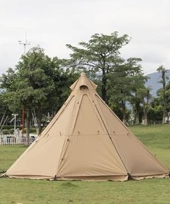 Large Pyramid Teepee Tent for 5-8 People with Stove Hole and Carry Bag