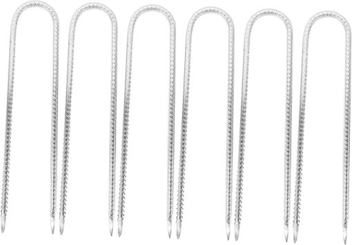 Portable U-Shaped Tent Pegs for Camping and Outdoor Use 6pcs
