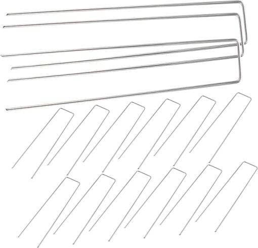 50 Pcs U Shaped Gardening Stakes for Securing Landscape and Grass