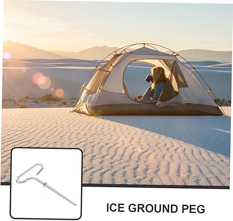 Heavy Duty Ice Fishing Tent Pegs Ground Stakes for Winter Camping 2 Heavy Duty Ice Fishing Tent Pegs Ground Stakes for Winter Camping - Image 2