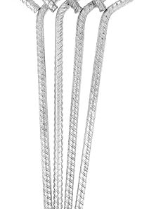 Heavy Duty Metal Tent Stakes 4pcs Reinforced Steel Ground Stakes