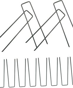 GALPADA Grass Anchoring Stakes U-Shaped Metal Tent Pegs for Tents