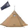 S’more Tetto 3 Person Canvas Tent, Large Waterproof & Windproof Glamping Tent, Hot Tent with Stove Jack, 4 Season Tipi, Teepee, Pyramid, Indian Tent, Ideal for Family Camping, Hiking, Backpacking 4