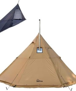 Onefires Large Teepee Tent for Family Camping 4-8 Person Hot Tent