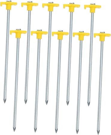 KESYOO 10pcs Heavy Duty Camping Tent Stakes for Outdoor Family Use KESYOO 10pcs Heavy Duty Camping Tent Stakes for Outdoor Family Use