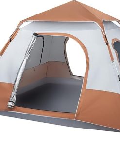 Four-Person Family Tent Quick Setup for Camping and Hiking 240×240 cm