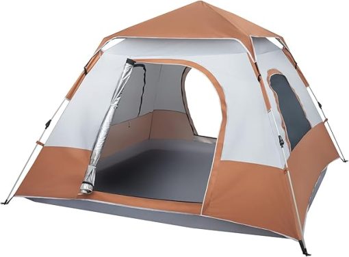 Four-Person Family Tent Quick Setup for Camping and Hiking 240x240 cm