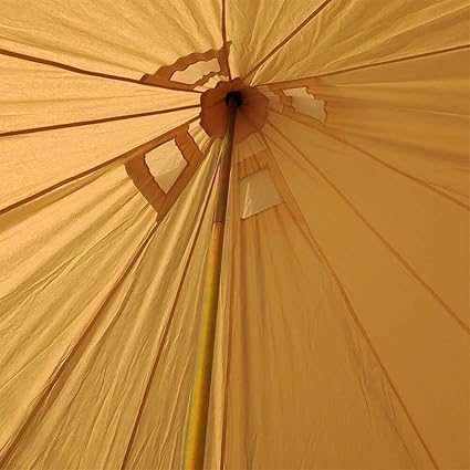 Waterproof Cotton Bell Tent for 3-8 People, 4-Season Easy Setup 2 Waterproof Cotton Bell Tent for 3-8 People, 4-Season Easy Setup - Image 2