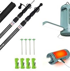 Rechargeable 10000mAh Foldable Lantern and Telescoping Tent Poles