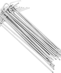 30 Pack Heavy Duty Iron Tent Stakes for Camping and Garden Use