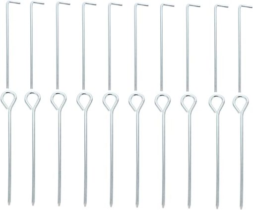 Strong Wind Resistant 20 Pcs Iron Camping Ground Pegs Accessories