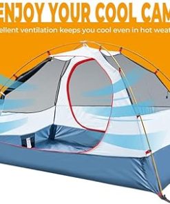 Lightweight 1-2 Person Waterproof Backpacking Dome Tent Green 2