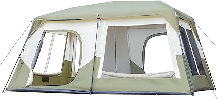 10-Person Camping Tent with Rainfly Storage Bag Ideal for Family Trips 10-Person Camping Tent with Rainfly Storage Bag Ideal for Family Trips
