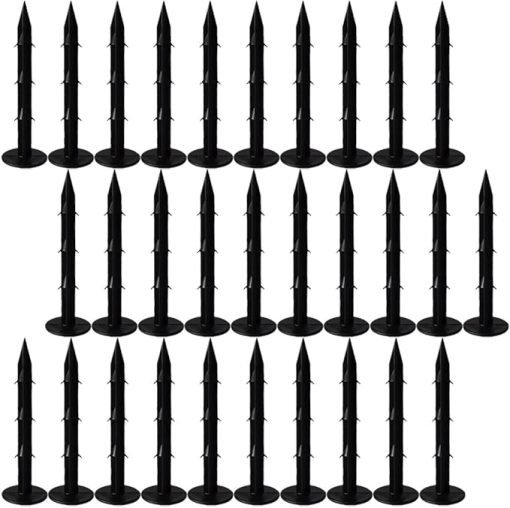 100 Durable Garden Stakes Plastic Ground Fixing Nails for Outdoor Use